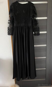 Čierne saténové šaty 48/XXL - 4