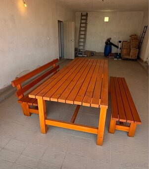 Záhradný set z masívneho dreva - 4