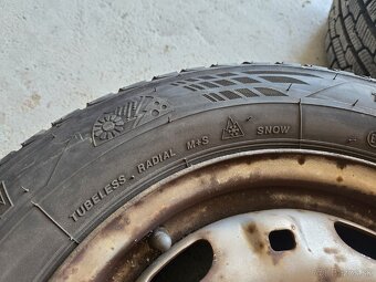 Plechové disky 5x100 + celoročne pneu 155/80r13 - 4