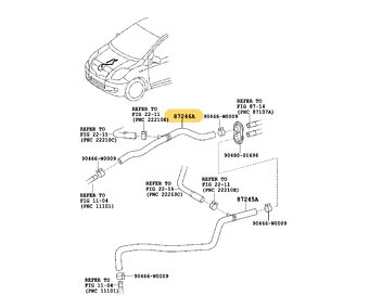 Hadica na vodu OEM Toyota Yaris II - 4