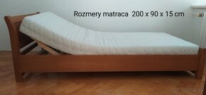 Jednolôžková posteľ s polohovateľným roštom - 4