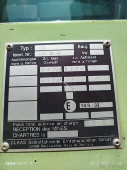 Predám kombajn Claas dominator 108 VX - 4