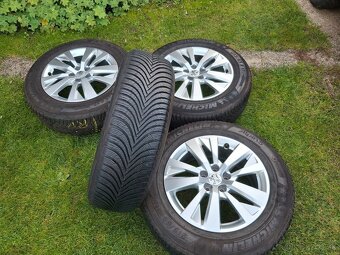 17" ALU 5x 108 orig peugeot,.. zimné 215/65 r17 michelin - 4