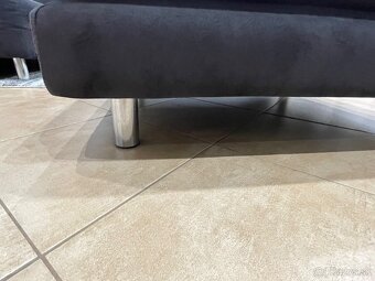 Čierna rohová sedacia súprava - 4