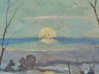 Zimná krajina s chalúpkou - 4