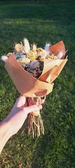 Slnečná sušená kytica | handmade dekorácia z prírody 🌼 - 4