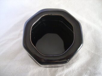 Keramické čierne črepníky na sukulenty a kaktusy - 4