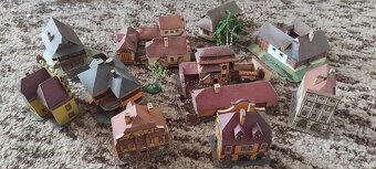 Modelové papierové domčeky železnica - 4