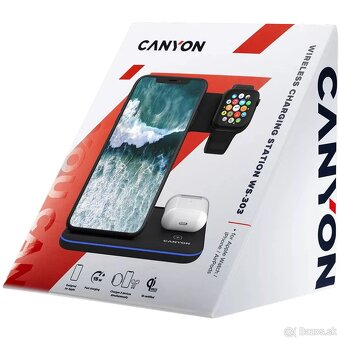 Bezdrôtová nabíjačka CANYON 3v1 WS-303 BLK - 4