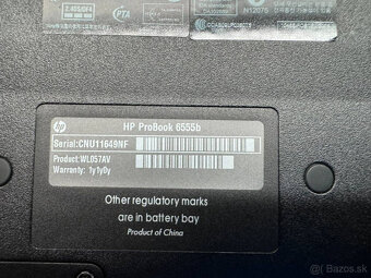 Predám pokazený notebook na náhradné diely zn.HP 6555b. - 4
