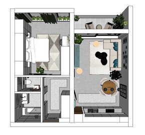 Na predaj 2i. byt s terasou v novostavbe – Stupava Mást - 4