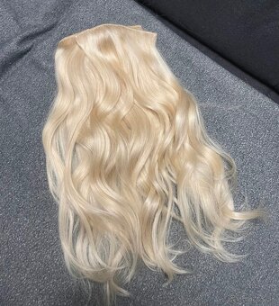 Clip in vlasy blond ľudské - 4