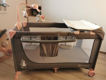 Cestovná postieľka Kinderkraft Joy Pink s komplet doplnkami - 4