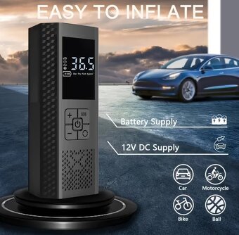 Auto kompresor nabíjací výkonný 150psi (10.34 bar) - 4