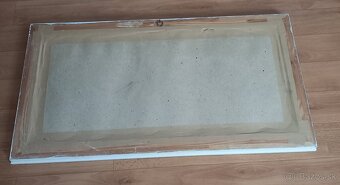 Svätý veľký obraz s dreveným bielo a pozlateným rámom - 4