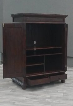 Skriňa teaková s 2 šuplíkmi. - 4