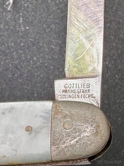 Staré kapesní nože, Gerlach RGM, holení, flakony - 4