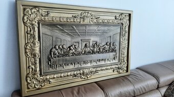 Drevený obraz Posledná večera 99×63cm hr.4 cm. - 4
