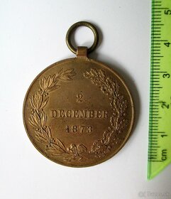 Vojnová medaila  – Franz Joseph – Rakúsko Uhorsko – 1873 - 4