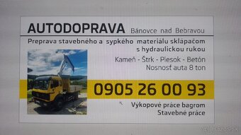 Autopreprava materialu do celkovej hmotnosti18ton - 4
