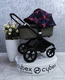 TROJKOMBINÁCIA BUGABOO FOX3 FOREST GREEN BIRDS - 4