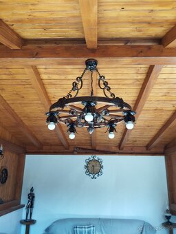 Luster z dreveného kolesa - 4