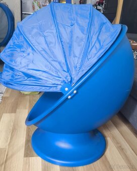Detske otocne kreslo vajicko modre ikea - 4