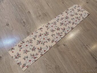 Biela vianočná ruža štóla s dečkou a obliečkou - 4