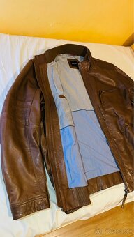 Pánska kožená bunda Boss Hugo Boss 58 - 4