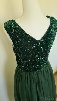Tmavozelene šaty L - 4