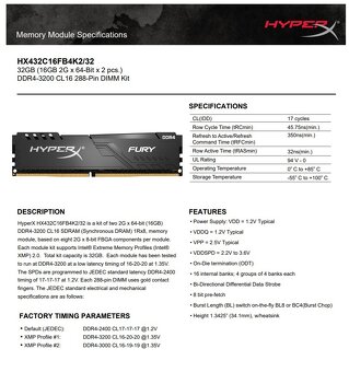 Kingston HyperX FURY 32GB DDR4-3200 (2x 16GB) - 4
