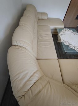 Kozena sedacka v tvare U (sedacia suprava, kozeny gauc) - 4