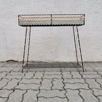 Velky Retro kovovy stojan na kvety vintage - 4