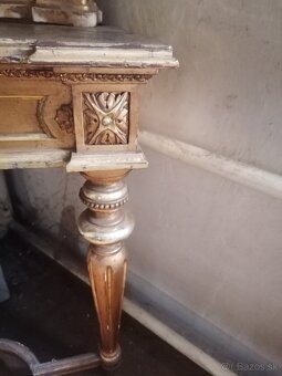 Stôl so zrkadlom starožitný rak. Uhorsko - 4