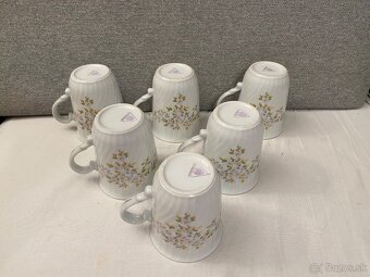 Hrnčeky Royal Dux - biele kvety - 4