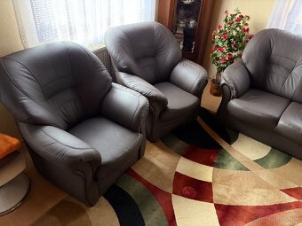 Kožená sedacia súprava - 4