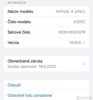 Apple AirPods 4 (ANC) – TOP stav - 4