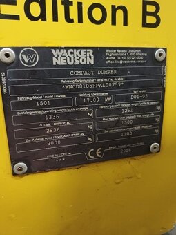 Kolový Dumper Wacker Neuson 1501 - 4
