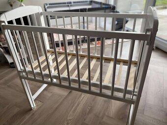 Detská postieľka 95x45 cm - biela - 4