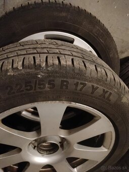 4ks alu disky orig. Mercedes 5x112 R17 pneu 225/55 R17 5mm - 4
