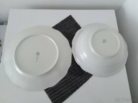 Starý, porcelánový servírovací talíř salátová mísa - 4