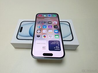 APPLE IPHONE 15 128GB BLUE,TOP STAV,ZÁRUKA - 4