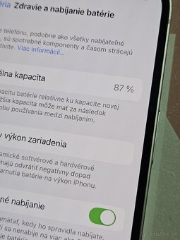 Predám Iphone 14, White 256GB 87% 🔋 - 4