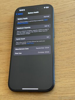 Apple iPhone 16 PRO 256GB – Black Titanium – 100% stav - 4