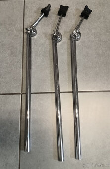 čierne trubky, rúrky, clampy, ramená na bicie - 4
