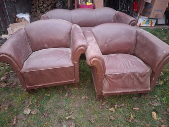 Kožená sedačka z 20tych rokov na predaj 20 € - 4