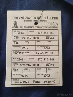 RETRO pracovný odev ČSD - 4