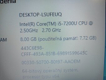 predám notebook DELL LATITUDE 3580 ,Intel core i5 7200u. - 4