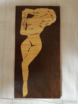 Drevené retro obrazy na stenu - 60-70 roky - 4
