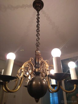 Predám mosadzný luster - 6 ramenný - 4